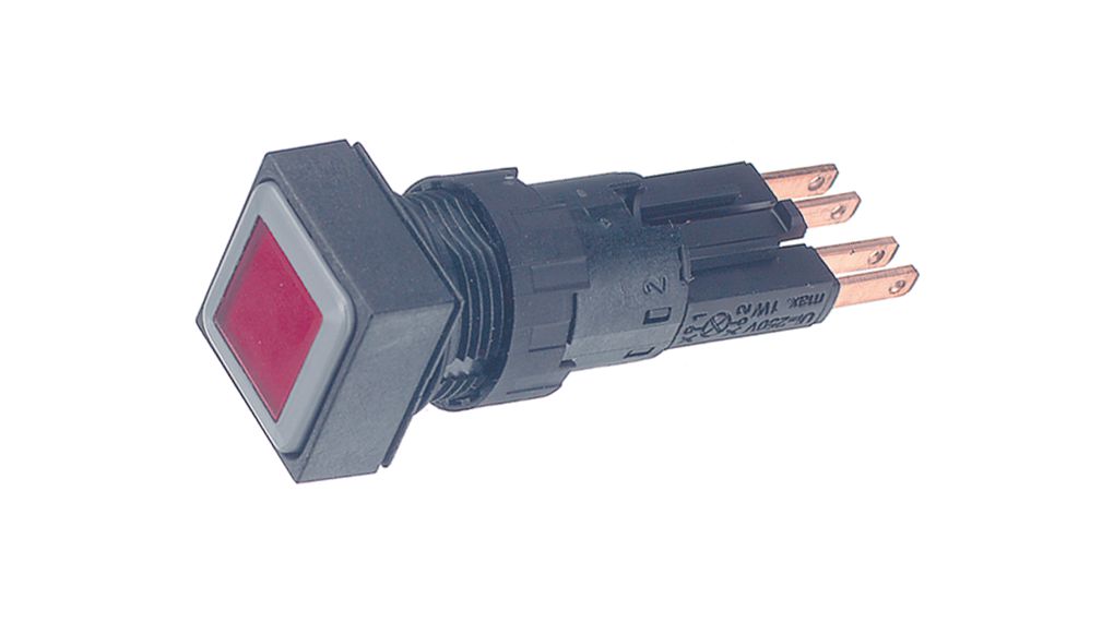 Illuminated Pushbutton Switch Latching Function 230 VAC Red None