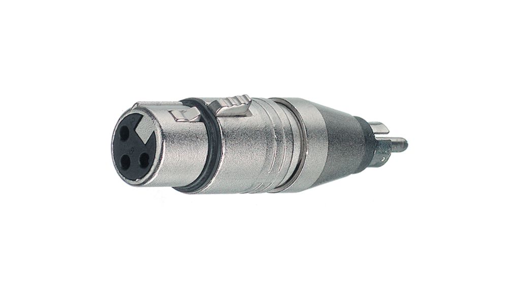 Audio Adapter, Straight, XLR Socket - RCA/Phono Plug