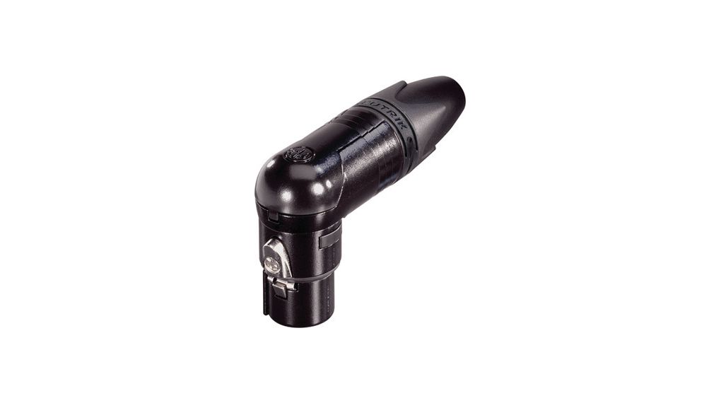 XLR Kabelbuchse 90°, Buchse, Rechter Winkel, Kabelhalterung, Pole - 4