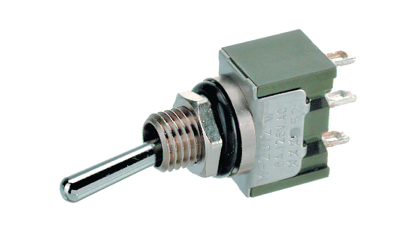 Miniature Toggle Switch ON-ON 6 A 1CO IP67