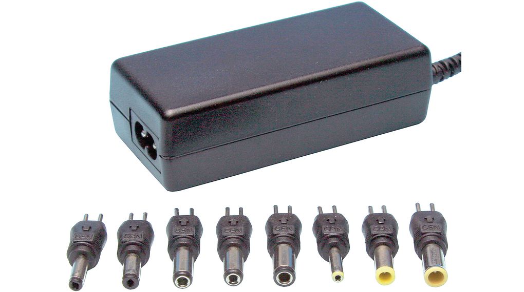 Nätaggregat 240V 800mA 20W IEC 60320 C8 Olika kontakter