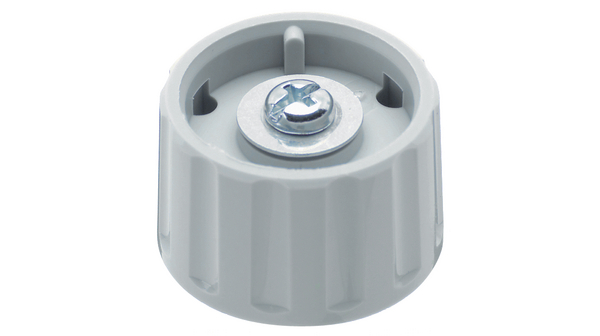 Dreieknapp 28mm Lysegrå Plast Svart med indikasjonsstrek Rotary Switches