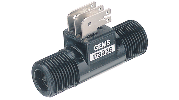 Flow Sensor Liquid 30L/min 14bar 3% 24V G3/8" Cable Spade Terminal, 1 m IP65