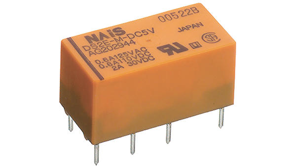 Signal Relay DS, 2CO, DC, 5V, 3A, 125Ohm