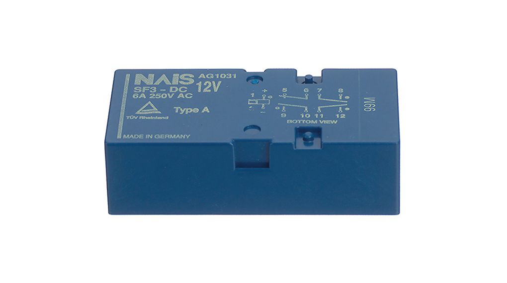 PCB Safety Relay SF, 3NO + 1NC, 24V, 1.15kOhm, 6A
