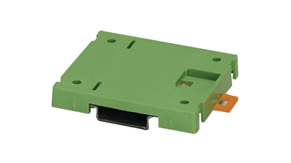 Mounting Rail Holder, Polyamide Fibre, Green, 74.5 x 70mm