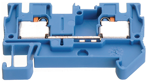 Terminal Block, Push-In, 2 Poles, 800V, 32A, 4mm², Blue, Pack of 5 pieces