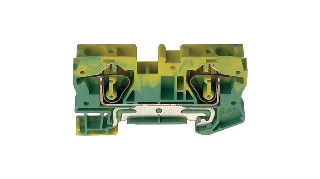 3031500 Phoenix Contact Terminal Block, Spring Clamp, 2 Poles, , 6mm²