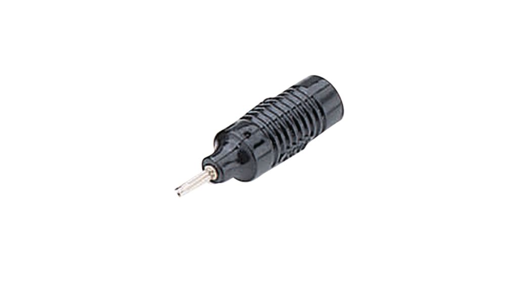 Test Adapter Banana Plug 2 mm - Banana Socket 4 mm 30VAC 60VDC 35mm Black