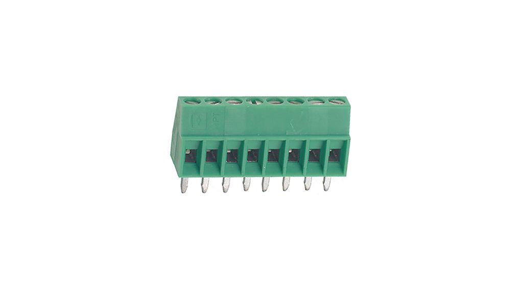 Wire-To-Board Terminal Block, THT, 2.54mm Pitch, Right Angle, Screw, 6 Poles