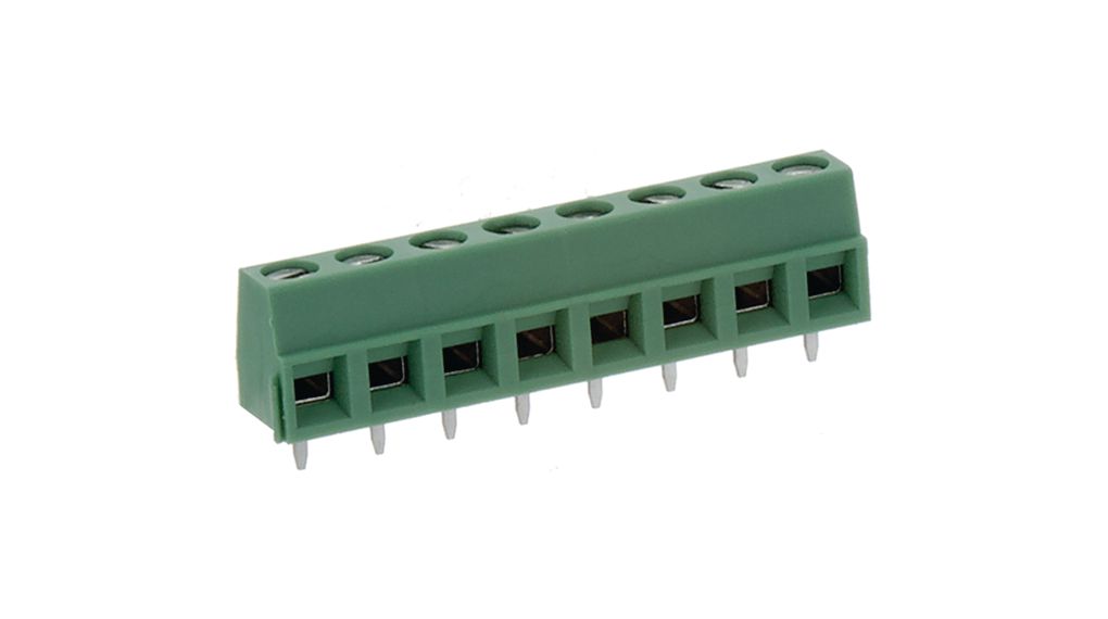 PCB Terminal Block, THT, 5.08mm Pitch, Right Angle, Screw, 2 Poles