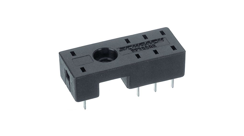 Relay socket, 12A, 400V, PCB Pins