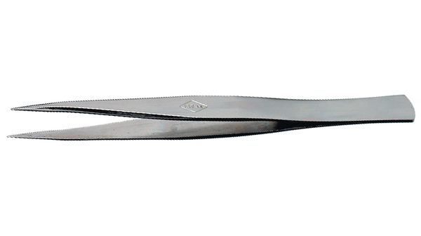 Pinzette mit spitz zulaufenden Spitzen Präzisionspinzette Edelstahl Spitz / Gerade 125mm