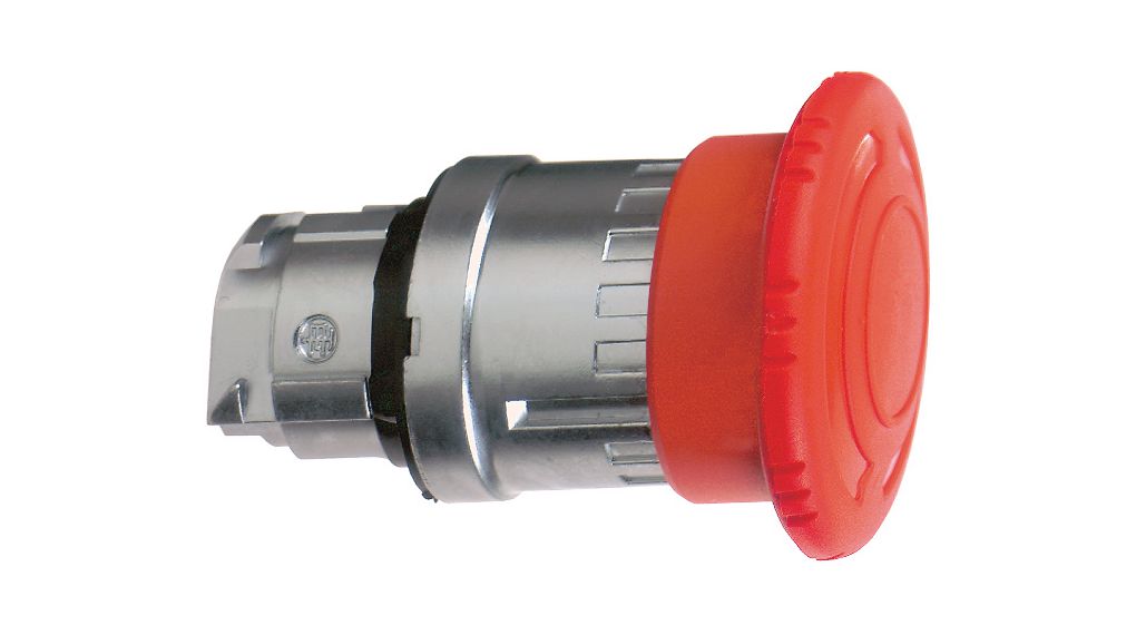 Emergency Switch-off Head, Metal, ø40mm, Round Head, Rotary Release Latching Function Mushroom Pushbutton Red IP66 / IP69 / IP69K Harmony XB4 Series Pushbutton Switches