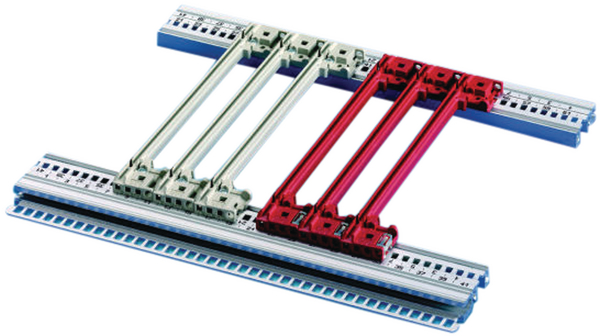 Guide Rail Standard Type, Plastic, 160mm, Red, Pack of 10 pieces