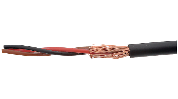 Câble de commande, Blindage cuivre CY, PVC, 3x 0.08mm², 100m, Noir