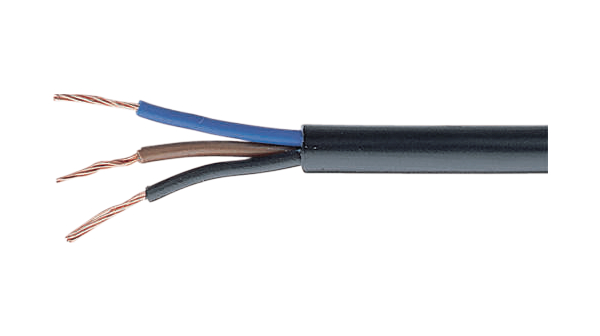 Flerkärnig kabel, YY Oskärmad, PVC, 5x 0.34mm², 100m, Svart