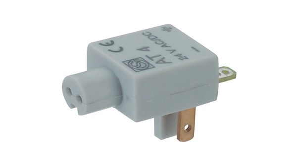 Adapter für Signalleuchten, 24 V Grau Spannungsversorgung aller AS LED-Elemente, von Einbau Ø8 mm bis Ø16 mm
