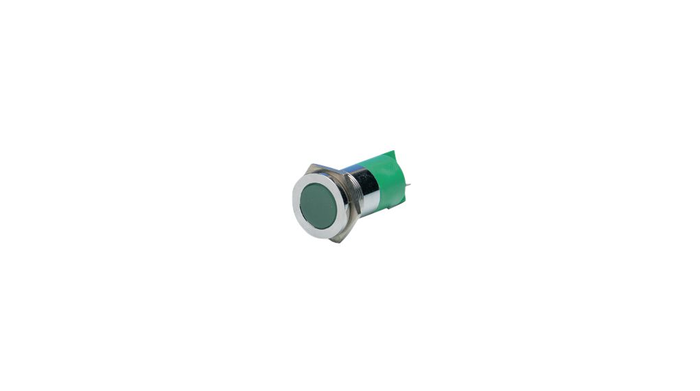 LED IndicatorSolder Lug / Faston 2.8 x 0.8 mm Fixed Green DC 24V