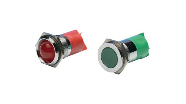 LED kontrolkaPájecí očko / faston, 2,8 x 0,8 mm Pevný Červená DC 24V