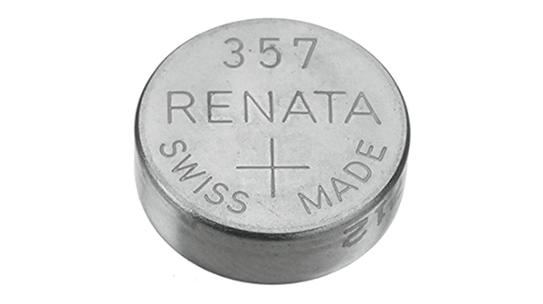 Button Cell Battery, Silver Oxide, SR44, 1.55V, 190mAh