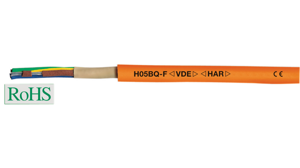 Napájecí kabel 2x 1mm² Měď Nestíněné 500V 100m Oranžová