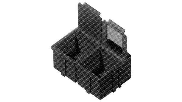 SMD tároló, 12x16x15mm, Műanyag, Fekete