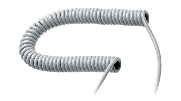 Câble spiralé 7x 0.14mm² Gris 300mm ... 1.2m