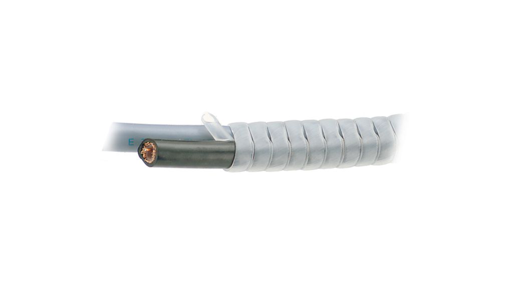 Cable Spiral Wrap Tubing, 4 ... 15mm, Polyethylene, 10m, White