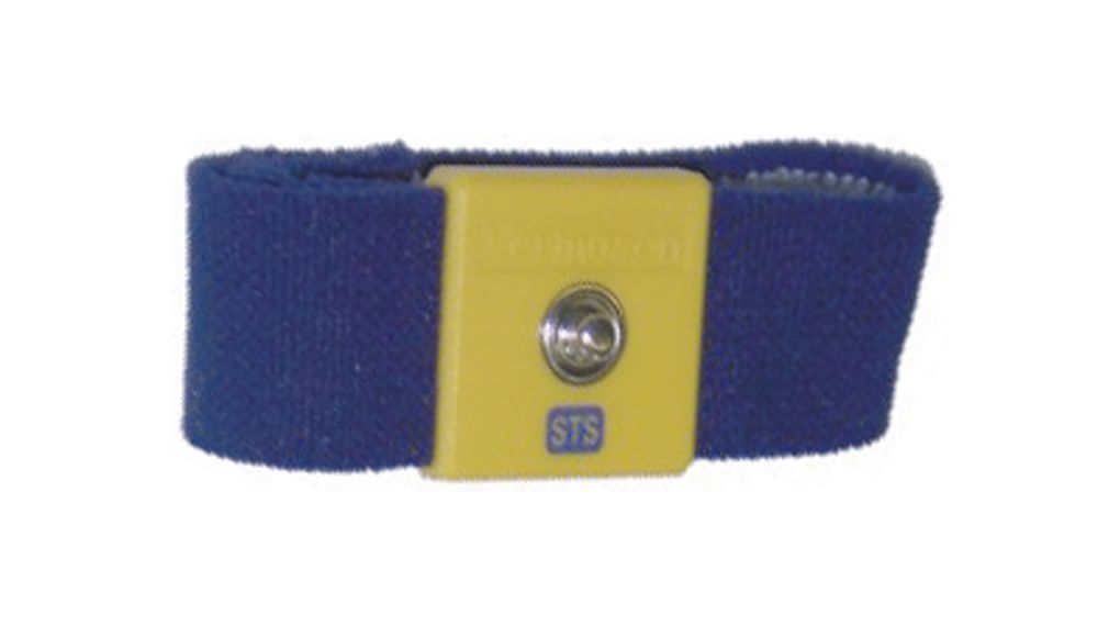 Pásky na zápěstí ESD, 4 mm Kolík, Modrý