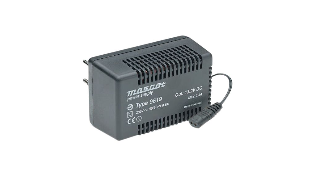 Power Supply Unit 9619 Series 264V 500mA 40.8W Euro Type C (CEE 7/16) Plug Cord with/without Plug