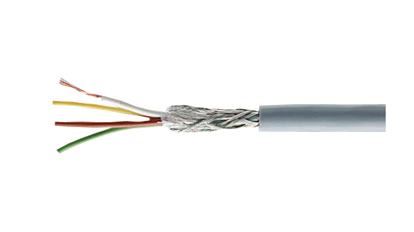 Mehradriges Kabel, CY-Kupferblende, PVC, 7x 0.25mm², Grau