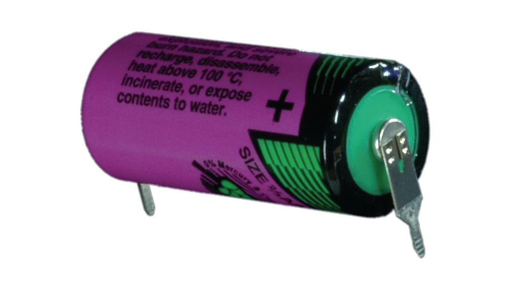 Primary Battery, 3.6V, 2/3AA, Lithium
