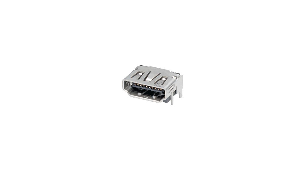 Connecteurs HDMI SMD Sans Bride, Prise femelle, 19 Contacts