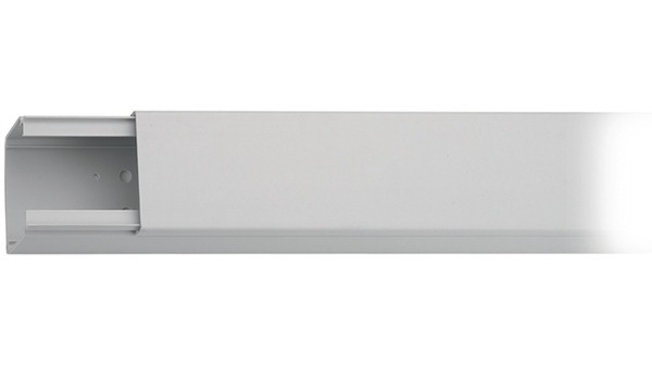 Cable Tray, 40 x 40mm, 2m, Polyvinyl Chloride (PVC), Light Grey