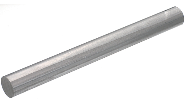 Ronde staaf van aluminium, lengte 0,5 m