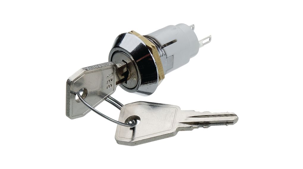 Schlüsselschalter 1 Wechsler 24 VDC / 115 VAC 1-Pos 90°