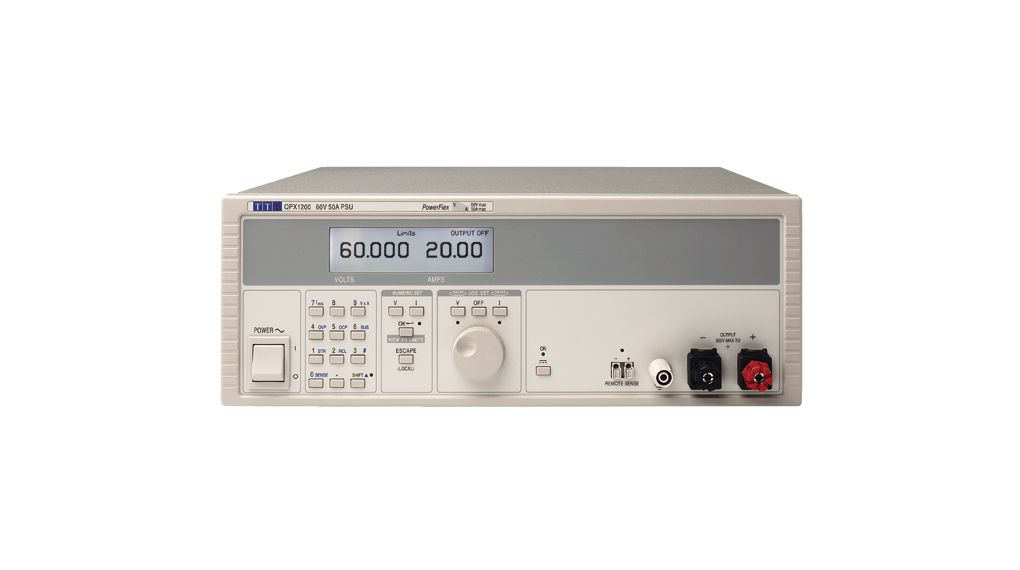 Bench Top Power Supply Programmable 60V 50A 1.2kW USB / RS232 / RS423 / GPIB / Ethernet / Analogue DE/FR Type F/E (CEE 7/7) Plug