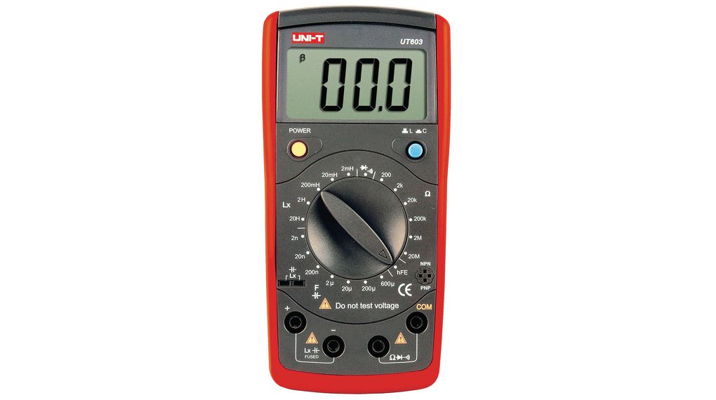 Inductantie-/capacitantiemeter, Handheld, 20MOhm, 20H, 600uF,