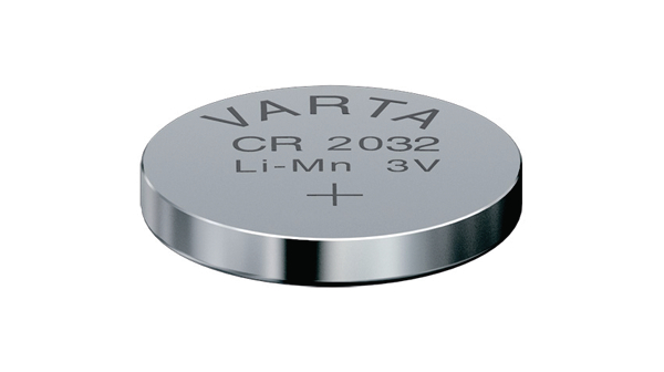 Button Cell Battery, Lithium, CR2032, 3V, 230mAh, Pack of 20 pieces