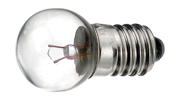 Incandescent Bulb, 2.7W, E10, 6V