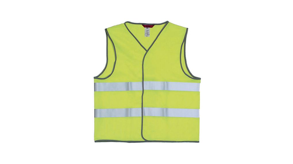 High-Visibility Waistcoat, One Size, Polyester, Fluorescent Yellow
