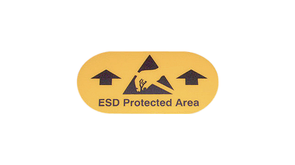 EPA Floor Sign, Oval, Black on Yellow, Warning, 1pcs