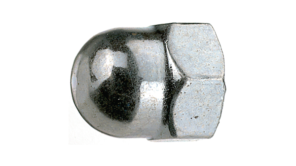 Cap Nut, Galvanized, M3, 6mm, Galvanised Steel