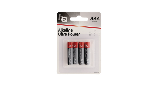Primary Battery, Alkaline, AAA, 1.5V, Ultra Power, Pack of 4 pieces