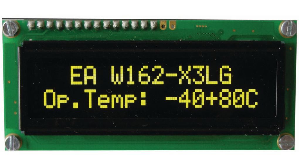 OLED-display met puntenmatrix,Geel-groen,66 x 16 mm