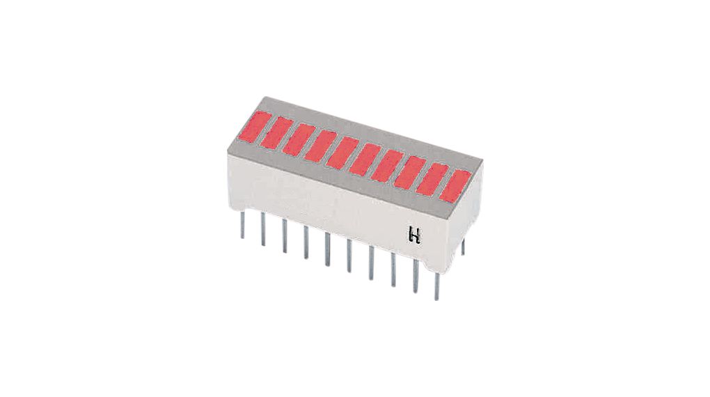 LED bar display Red Number of Segments 10