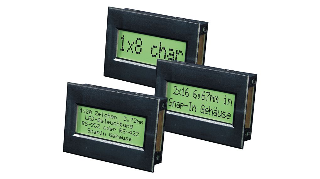 LCD-punktdisplay 6.68 mm 2 x 16