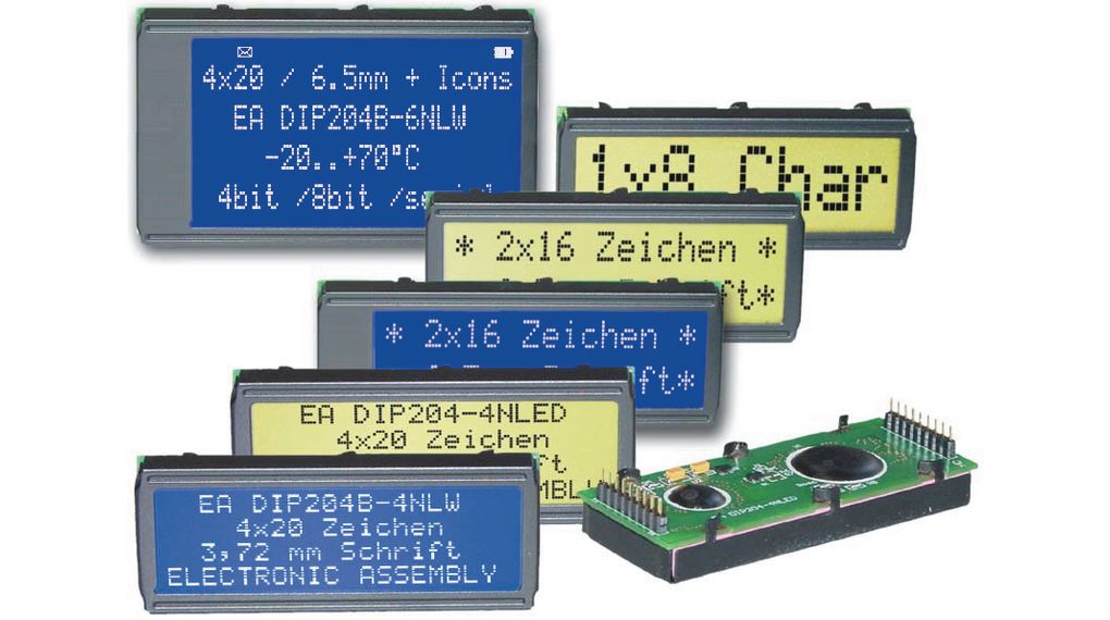 Dot Matrix LCD-display 6.68 mm 2 x 16