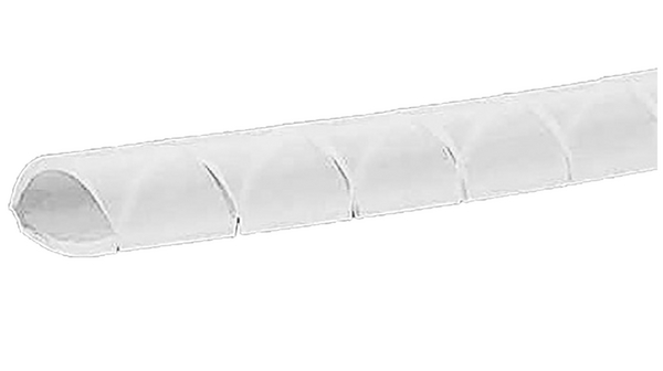 SW13 WH005, Alpha Wire Cable Spiral Wrap Tubing, 10  100mm,  Polyethylene, 30m, White